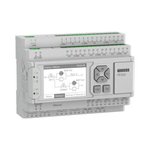 ПР205 программируемое реле с графическим дисплеем и Ethernet