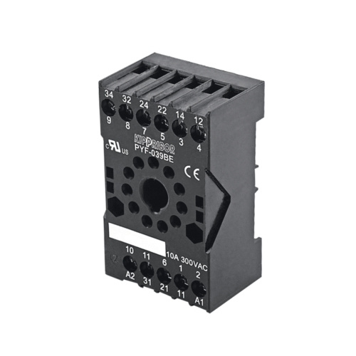 Монтажные колодки KIPPRIBOR PYF-039BE (для 3-контактных промежуточных реле серии RS)